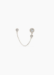 Trio Diamond Chain Stud (single)