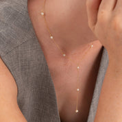 Pearl Lariat Necklace - Narcissus