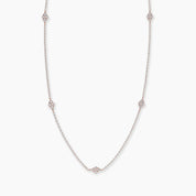 Two - Sided Diamond Station Necklace - Narcissus