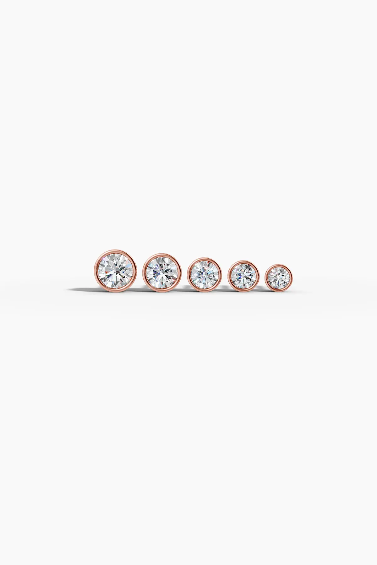 Phos Diamond Bezel Studs