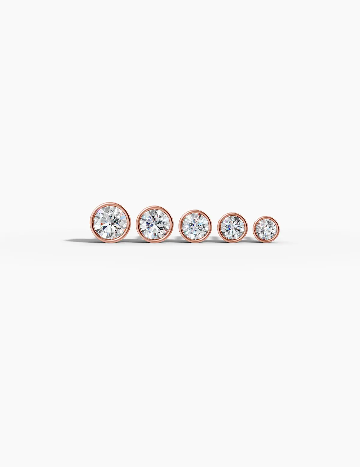 Phos Diamond Bezel Studs