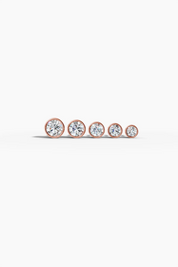 Phos Diamond Bezel Studs
