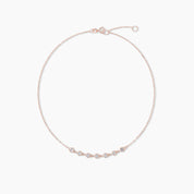 Bezel Set Tennis Diamond Bracelet in Rose Gold - Narcissus