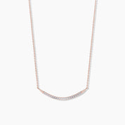 Curved Bar Diamond Necklace - Narcissus