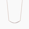 Curved Bar Diamond Necklace - Rose Gold