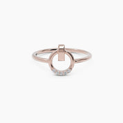 Dainty Circle Diamond Ring