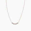 Diamond Bezel Arc Necklace - Rose Gold