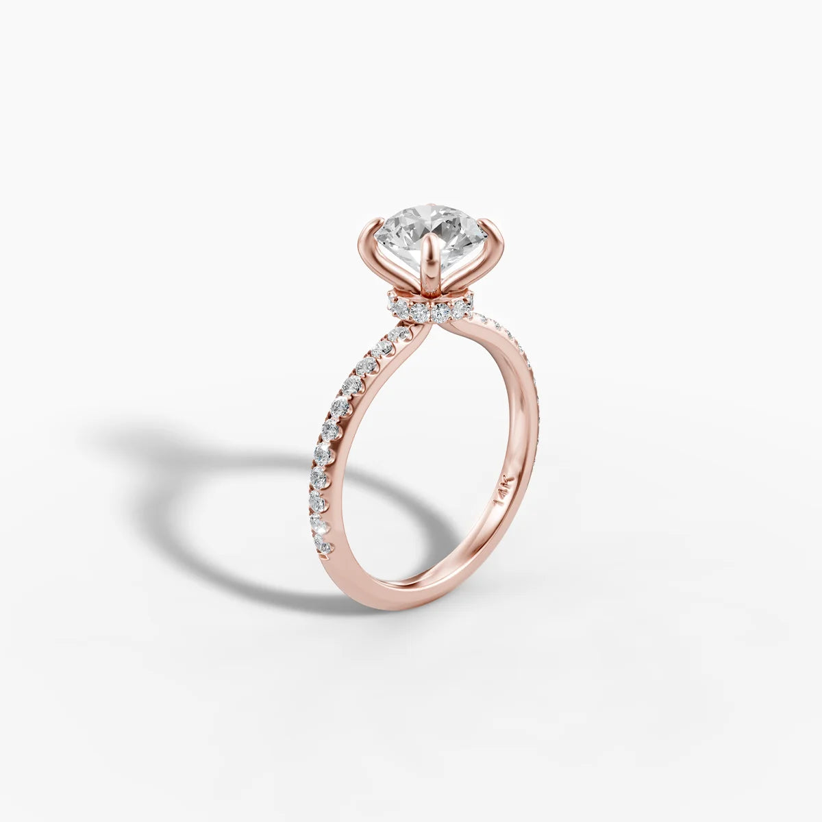 Hidden Halo Engagement Ring