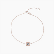 Princess Cut Bezel Diamond Bracelet
