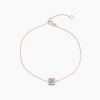 Princess Cut Bezel Diamond Bracelet - Rose Gold
