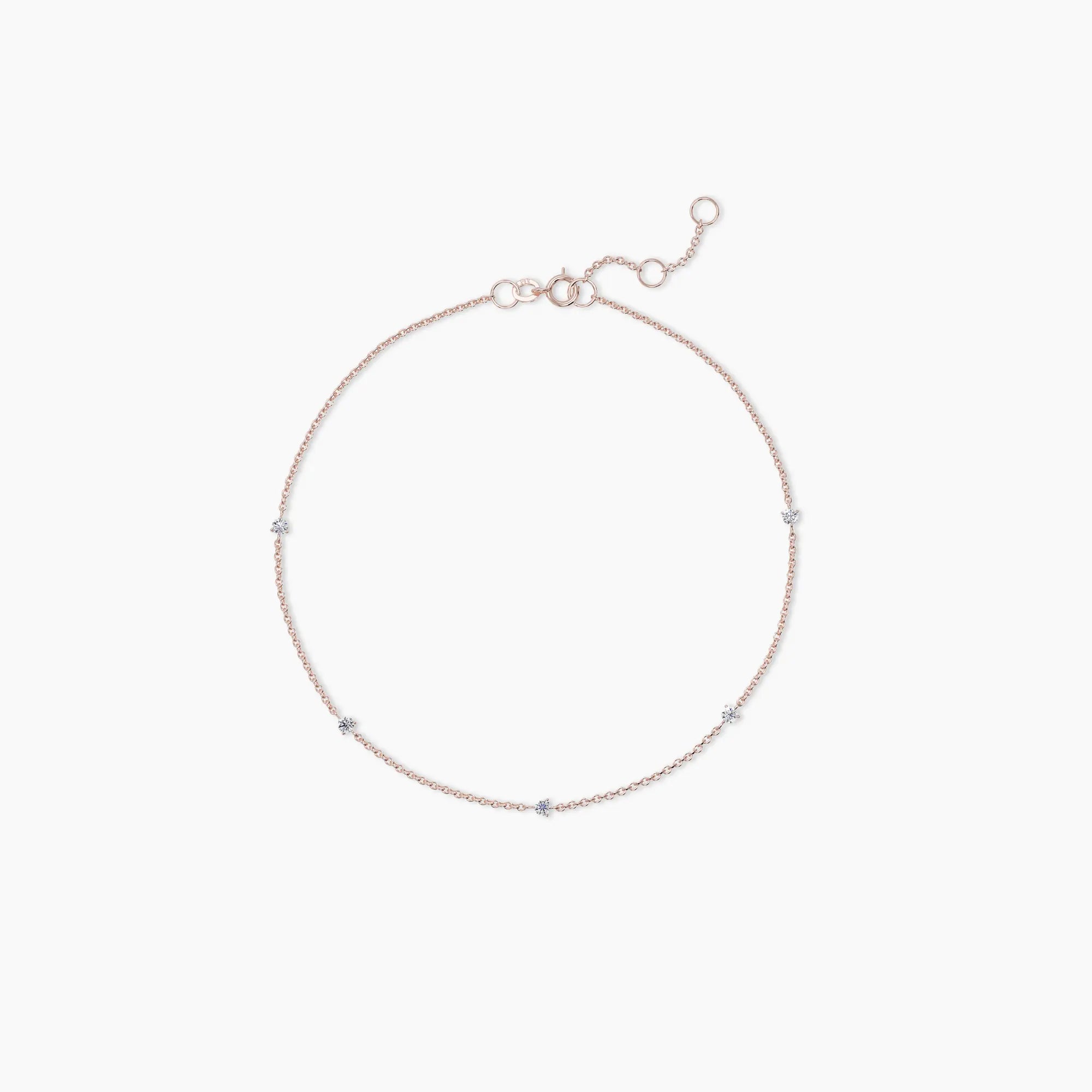 Diamond By The Yard Bracelet in Rose Gold - Narcissus