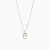 Núde Pendant with Exposed Diamond - Rose Gold