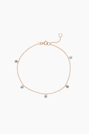 Núde Diamond Drop Station Bracelet - Rose Gold