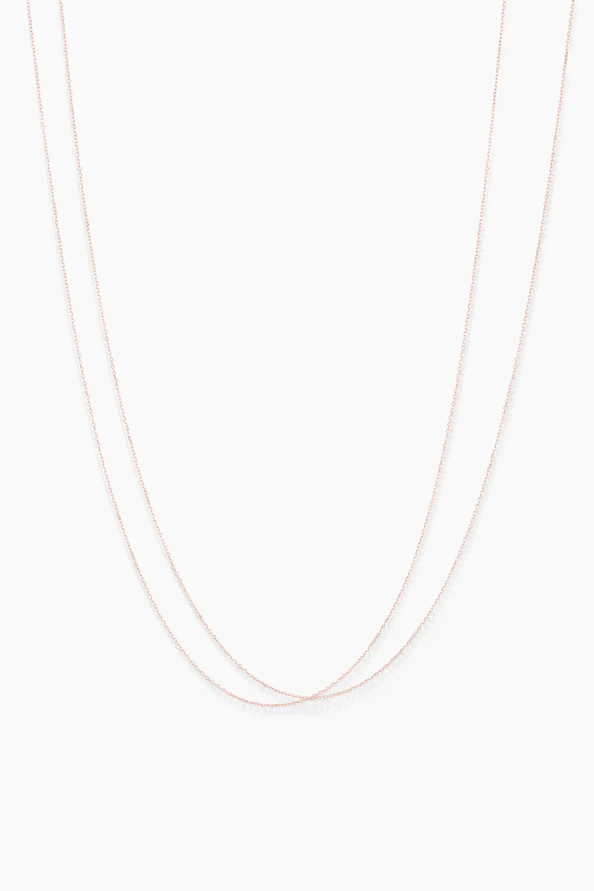 Dyo Double Chain Layered Necklace - Rose Gold