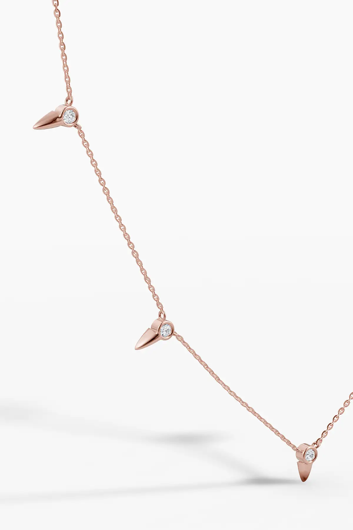 Soléa Station Necklace - Rose Gold