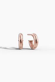 Petite Stud Hoop Earrings - Rose Gold (pair)
