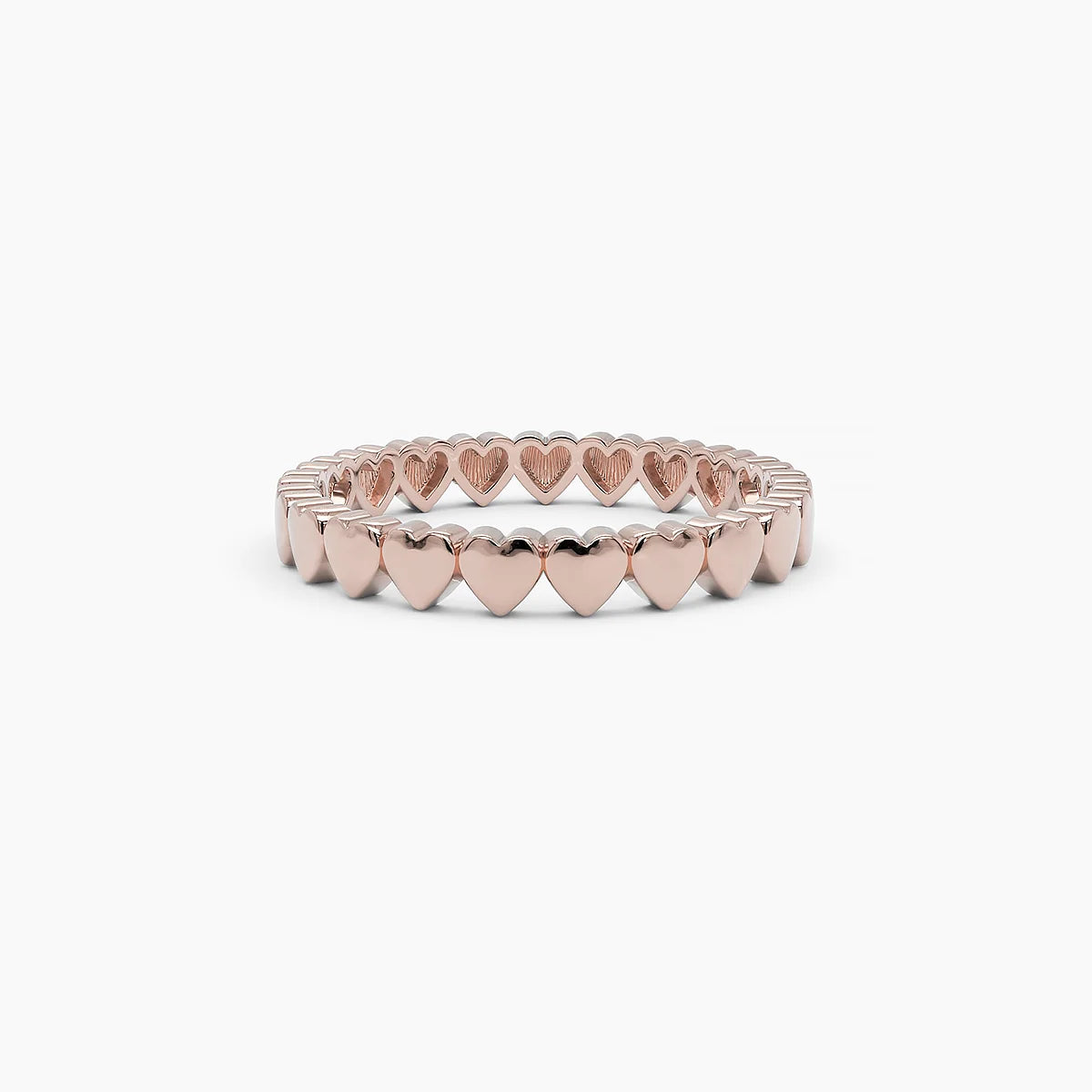 Herz-Eternity-Goldring in Roségold