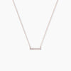 Mini Diamond Bar Necklace - Rose Gold
