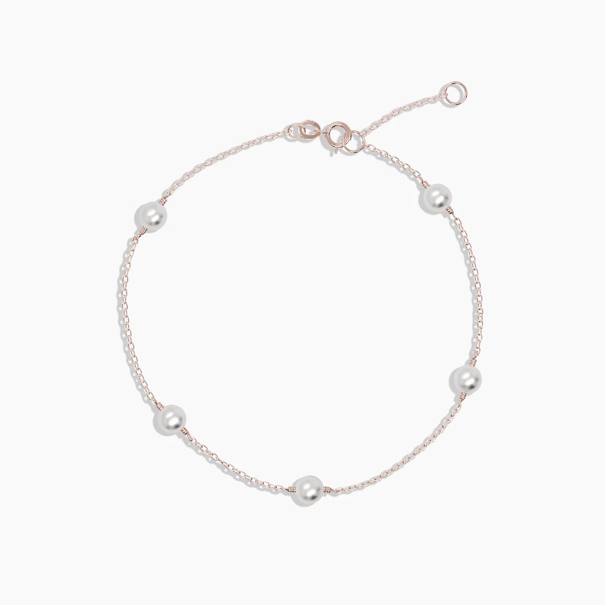 Multi Pearl Bracelet in Rose Gold - Narcissus