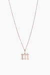 Legacy Initial Letter Necklace - Rose Gold