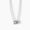 Éclat Princess-Cut Bezel Diamond Necklace - 14k Rose Gold