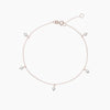 Tiny Hanging Pearls Bracelet - Rose Gold