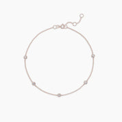 Two - Sided Bezel Diamond Station Bracelet in Rose Gold - Narcissus