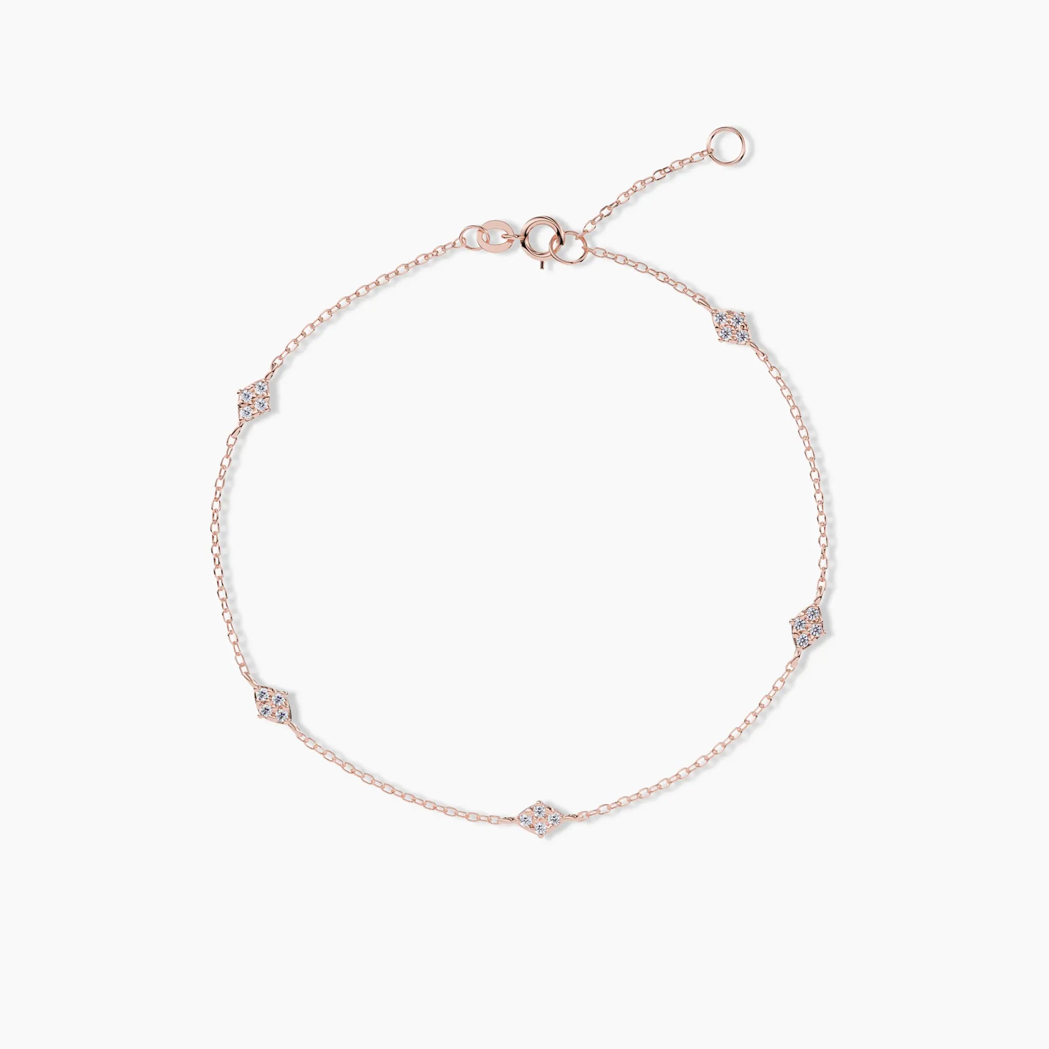 Alinéa Two-Sided Diamond Station Bracelet - Rose Gold
