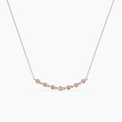 Multi Diamond Bezel Necklace - Narcissus