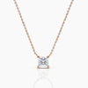 Éclat Princess-Cut Diamond Necklace - 14k Rose Gold