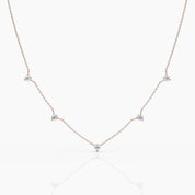 Gold Diamond Station Necklace I - Narcissus