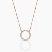 Circle Diamond Necklace - Narcissus
