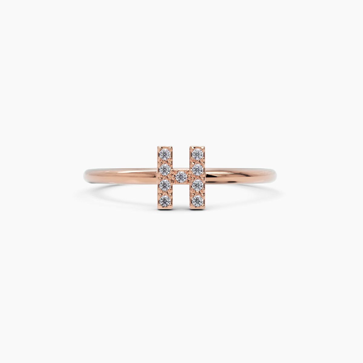 Diamond Initial H Ring - Narcissus