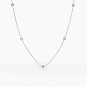 Two - Sided Diamond Disc Necklace - Narcissus