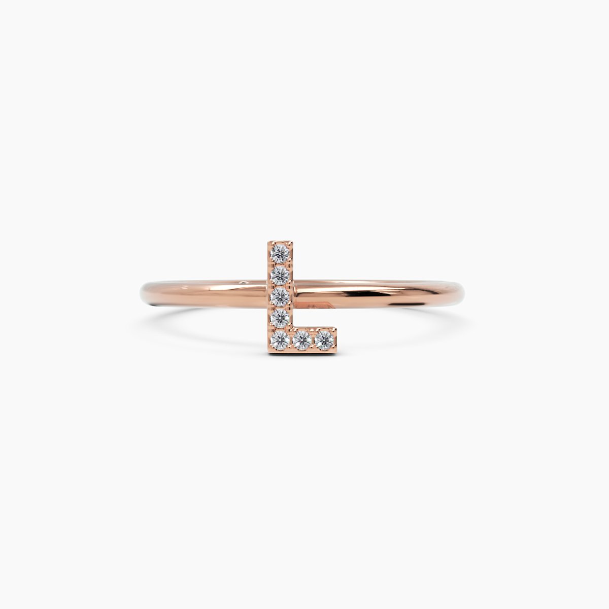 Diamond Initial L Ring - Narcissus