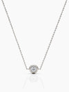 Reversible Diamond Solitaire Necklace - White Gold