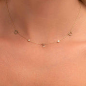 Triple Letter Diamond Necklace - Enea