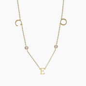 Triple Letter Diamond Necklace - Enea