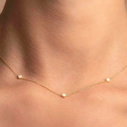 Two - Sided Diamond Disc Necklace - Narcissus