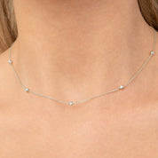 Alinéa Two-Sided Diamond Bezel Station Necklace