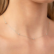 Alinéa Two-Sided Diamond Bezel Station Necklace