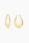 Flat Teardrop Hoop Earrings (pair)