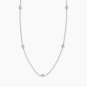 Two - Sided Diamond Station Necklace - Narcissus