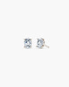 Oval Lab Diamond Stud Earrings, White Gold