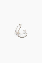 Entwined Hoop Earrings (pair) - White Gold