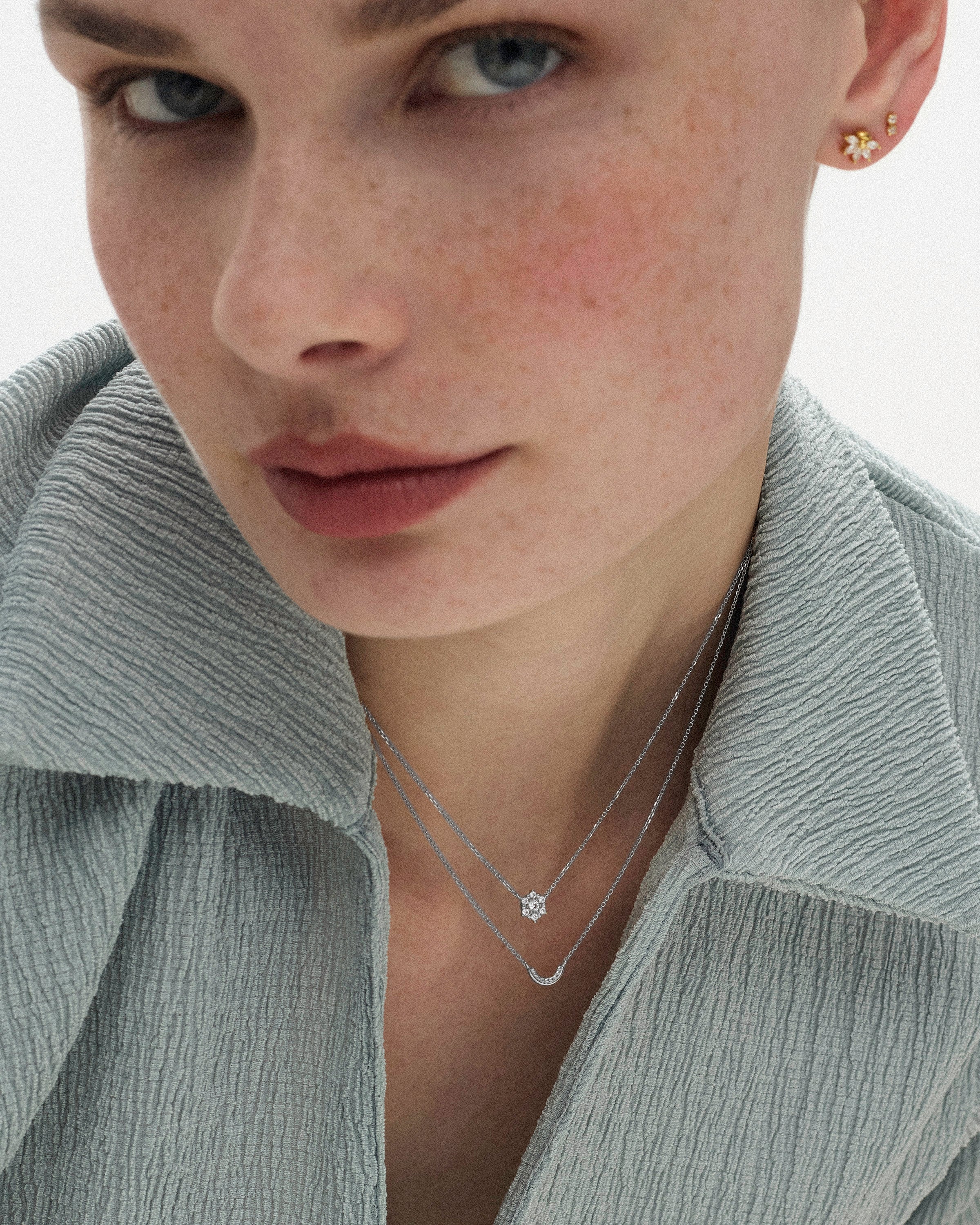 Selas Diamond Necklace, White Gold