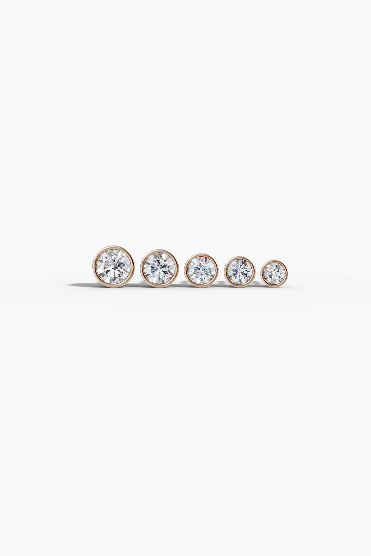 Phos Diamond Bezel Studs