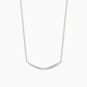 Curved Bar Diamond Necklace - Narcissus