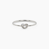 Dainty Knot Ring With Diamonds - White Gold