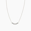 Diamond Bezel Arc Necklace - White Gold